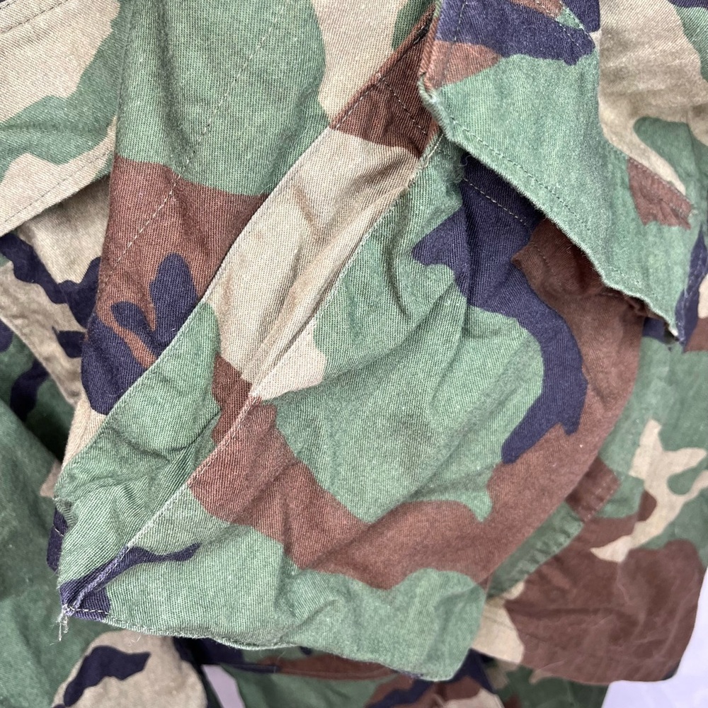 Vtg US Army Issue Combat Woodland Camouflage Field Jacket Coat Mens Small Long - Picture 4 of 13